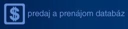predaj a prenájom databáz
